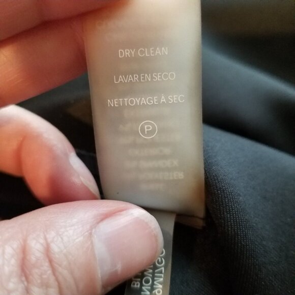 Calvin Klein Sleeveless Dress Black Blouse Size 8 Ruffle Collar Zipper Exposed - Picture 12 of 14